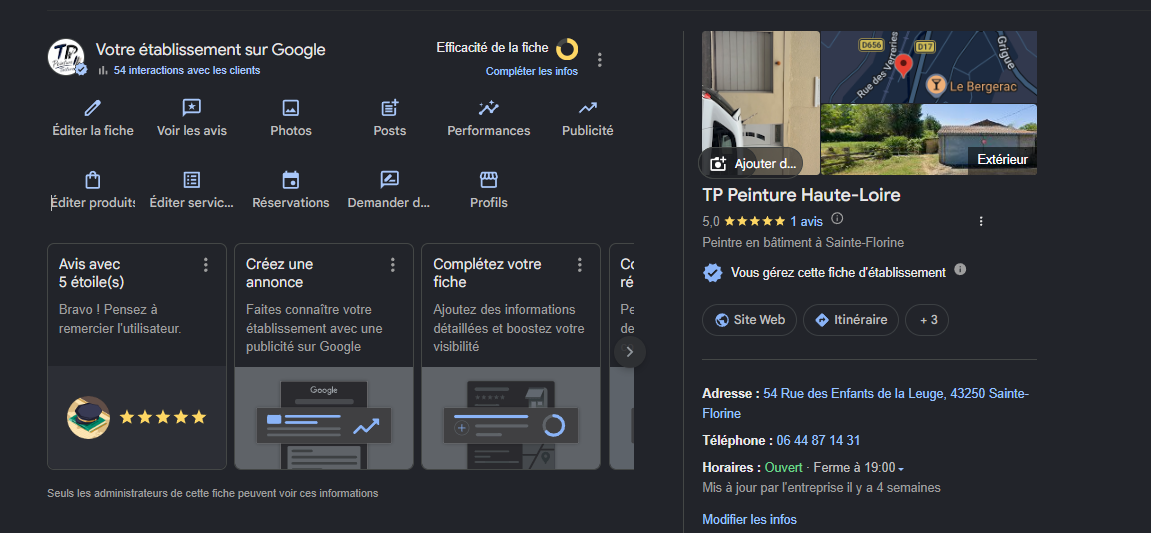 Fiche Google TP Peinture
