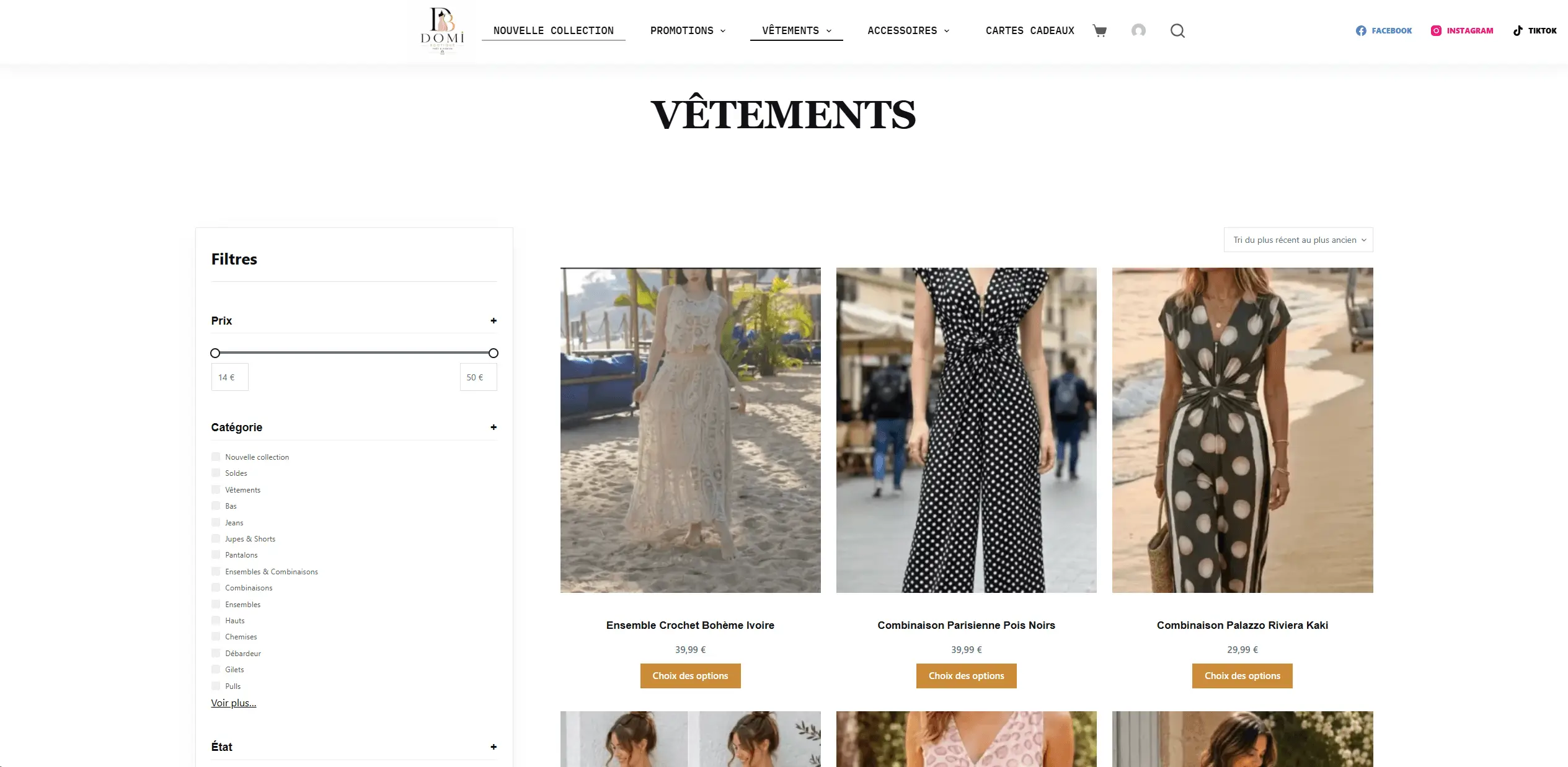 Boutique en ligne DOMI Boutique