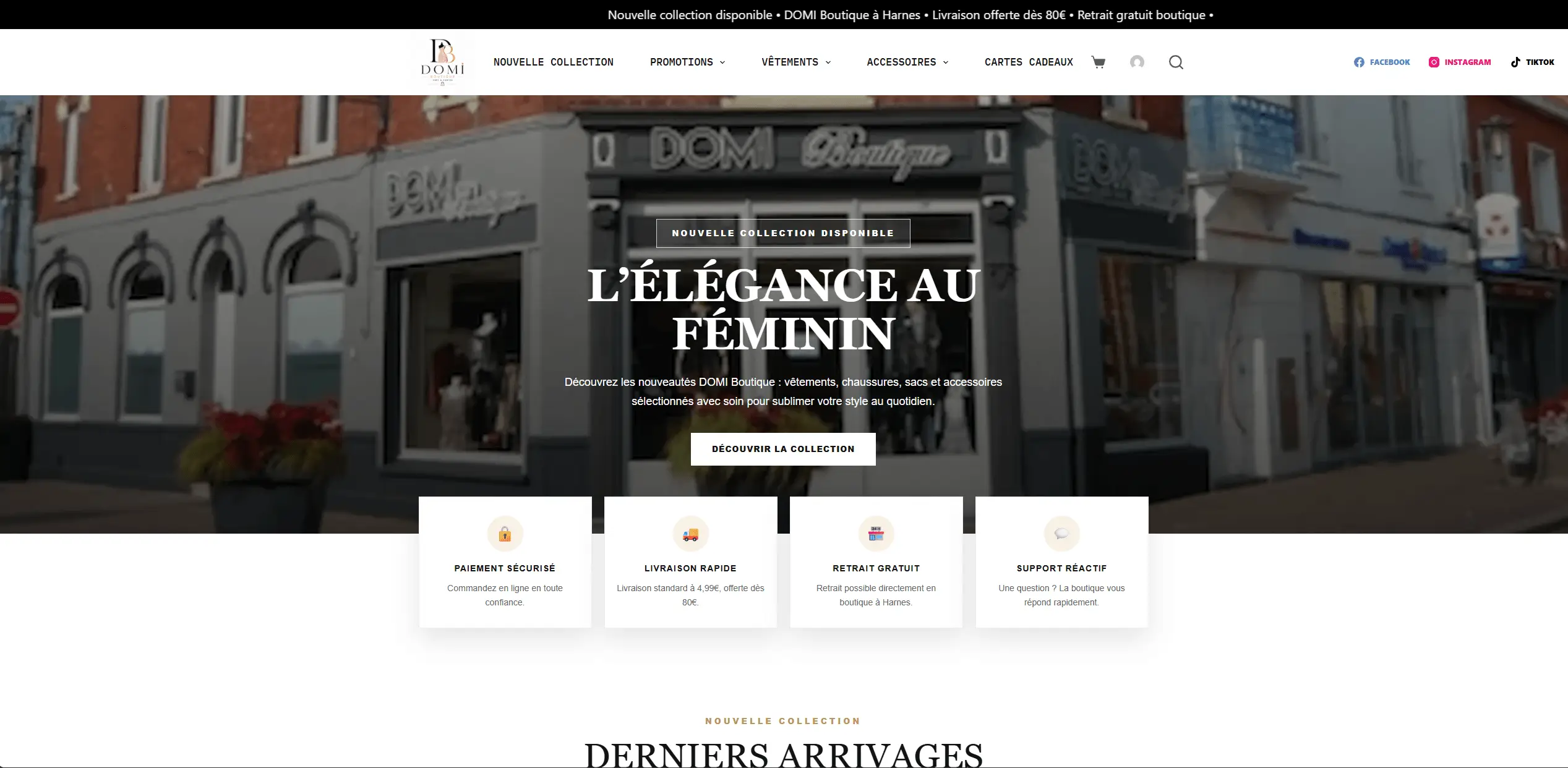 Site e-commerce DOMI Boutique